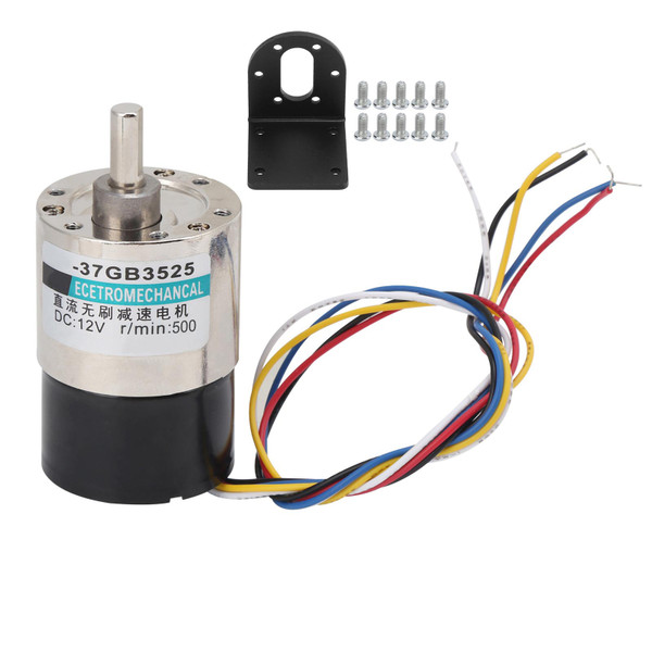 Brushless Motor Adjustable Speed CW/CCW DC12V with Bracket for Measuring Instrument XD-37GB3525500rpm/min