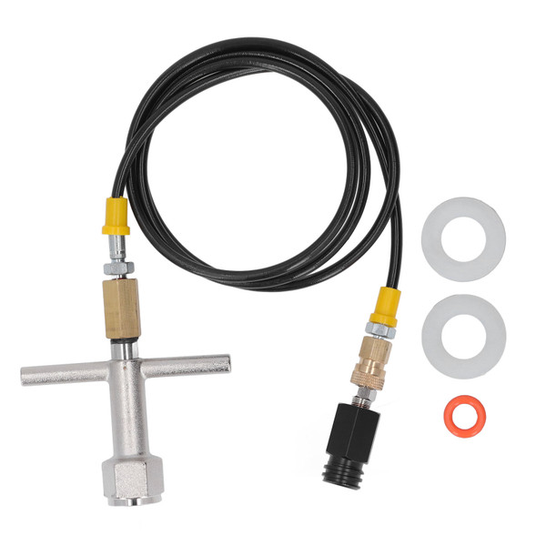 Soda Maker Direct Adapter Connector with High Pressure Hose for CO2 Tank Cylinder W21.8‑14 to TR21‑4