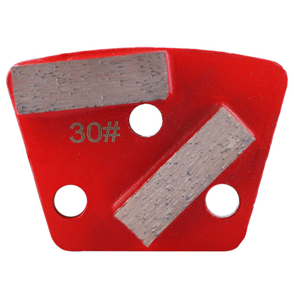 3PCS Trapezoid Diamond Floor Grinding Pad Disc #30 Grit Metal Bond Scraper
