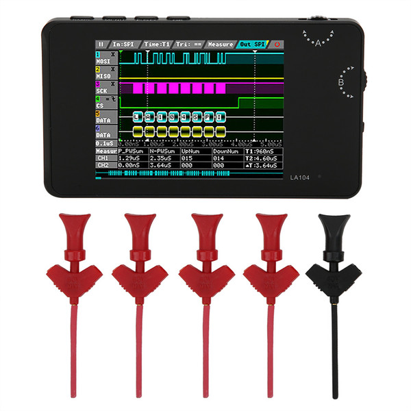 Portable Digital Logic Analyzer 2.8in TFT LCD Display 4 Channels for Automotive Electronics