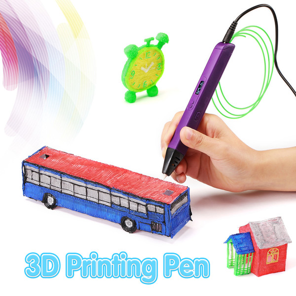 3D Printing Pen Apply with 1.75mm Filament ABS PLA Support Temperature Speed Adjustment Heat Dissipation with Indicator Light DIY for Teen Children and Adults Christmas Birthday Gift