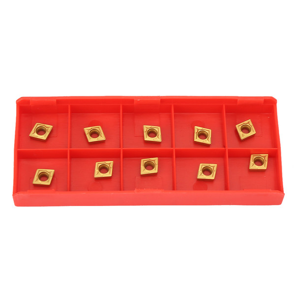 10Pcs CCMT060204 US735 CCMT21.51 Carbide Insert Blade CNC Lathe Cutter Turning Tool