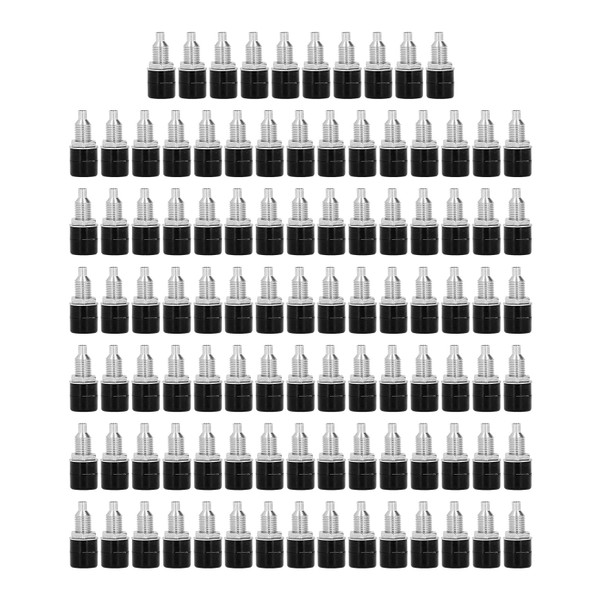 100Pcs Banana Socket M6 4mm Good Transmission Excellent Manufacture Electrical Connection AccessoriesBlack