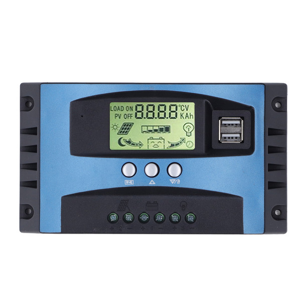 MPPT Solar Charge Controller 3 Phase Charging Protective Solar Panel Battery Regulator 12V 24V 50A