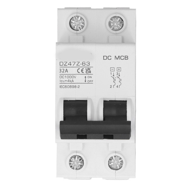 DC Circuit Breaker Overload Protection Magnetic System PV Circuit Breaker 2P 1000V 32A