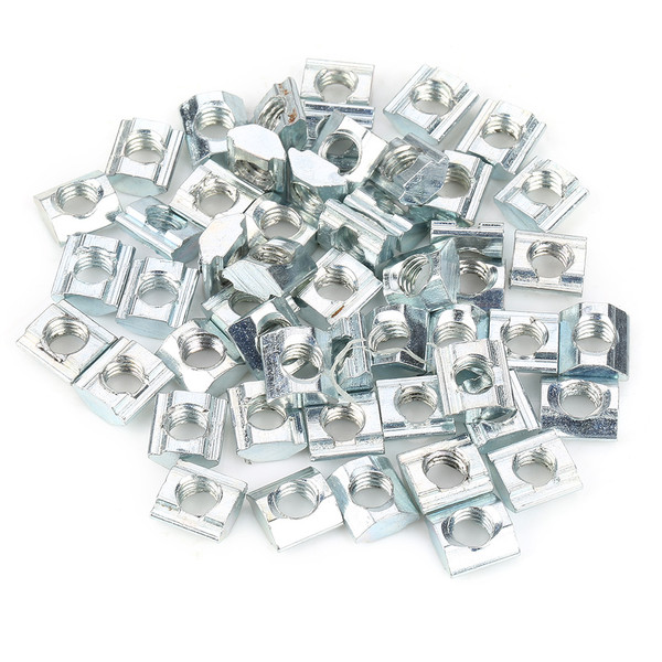 50pcs Carbon Steel Sliding T slot Nut for 20 Series Aluminum Profile Accessories M6*10*5