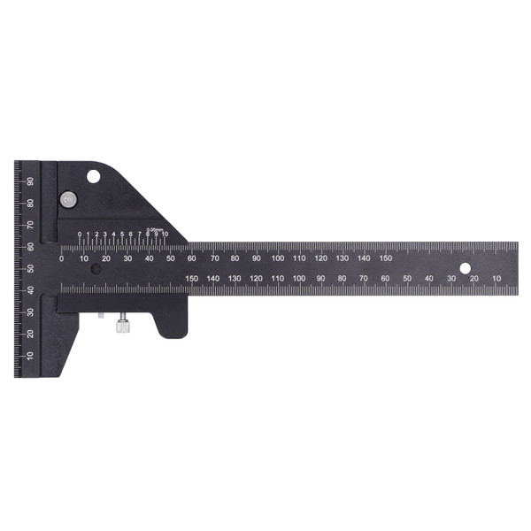 Straight Rule TType Scribing Ruler Aluminium Alloy Woodworking Measuring Tool 0~150mm 0.05mm