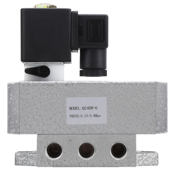 Electric Solenoid Valve G1/8in 2 Position 4 Way Square Single Control Directional Valve Q24DH‑6DC12V