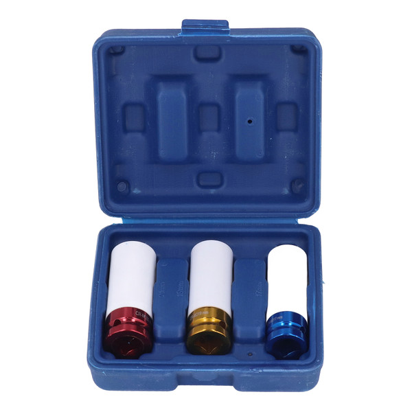 3Pcs set Wheel Nut Socket Set CRMO Alloy Steel Colourful Wheels Nuts Protector 17mm 19mm 21mm