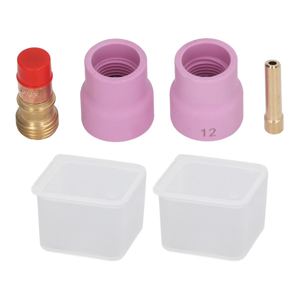 4Pcs Pink Welding Cup Torch Collet Set for WP 17 18 26 Argon Arc Welding Gun TIG Accessories