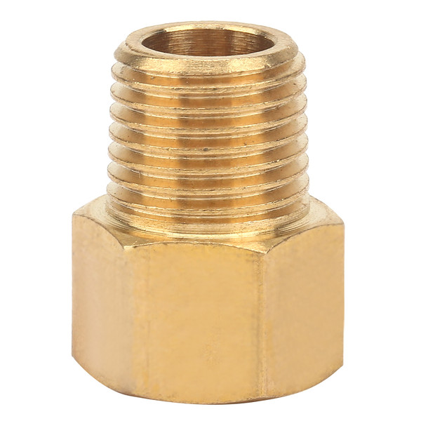 Brass Pipe Fitting Adapter for Pressure Gauge 1/4" BSPT Male to 1/4" NPT Female
