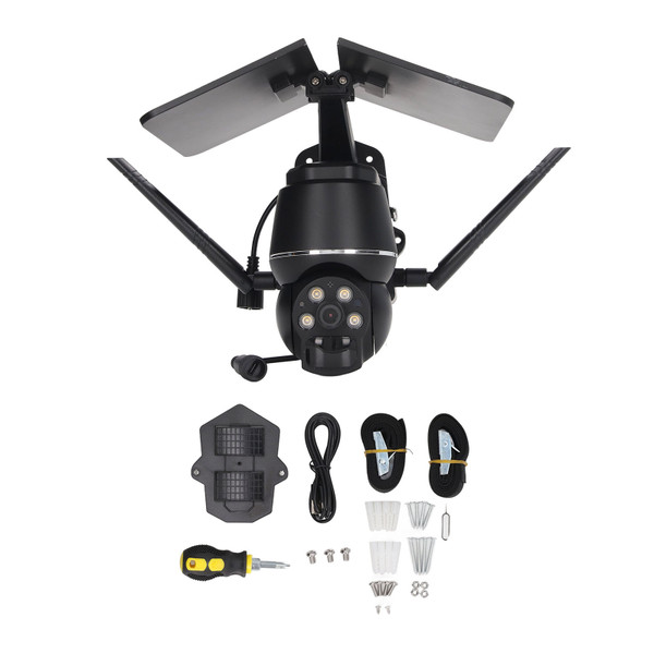 1080P Solar Energy Camera 3MP 360° Wireless Smart Security Camera for Outdoor IP65 Waterproof 4G US