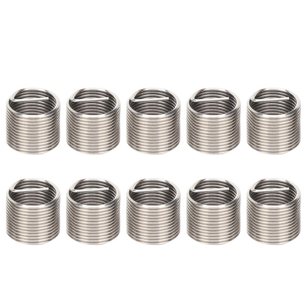 10Pcs Thread Inserts Male Female Reducing Nut Repair Tool Stainless Steel Wire Fastener M16x1.51.5D