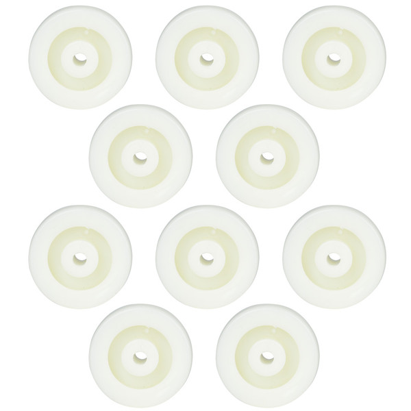 10pcs 2 Inches Nylon Wheel Nylon Round Pulley Caster Roller Wheel 20KG Maximum Load