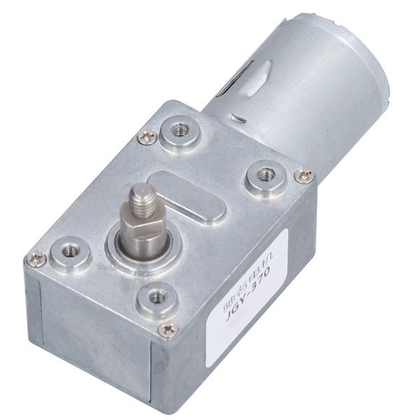 Worm Gear Motor Turbo Geared Full Metal Self Locking Reduction Gearbox JGY‑370 DC24V150RPM
