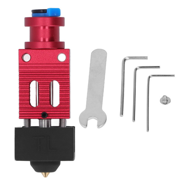 Extruder Hotend Kit Aluminum Alloy Brass Extruder Hotend for Ender 3 S PRO 3D Printer Red