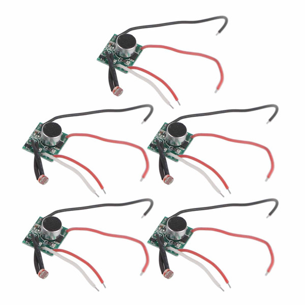 5Pcs Sound Control Switch Module Solar Light Sensor Module Circuit Board DC 3V‑30V