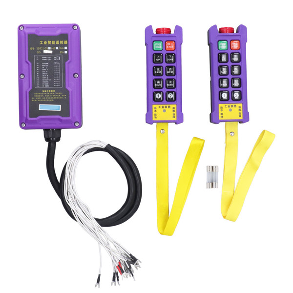 Industrial Wireless Crane Remote Control Kit Dual Speed Electric Lift Hoist Transmitter Receiver Accessories 24V