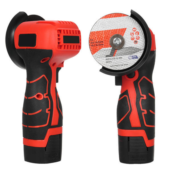 Cordless Angle Grinder 7000RPM Electric Grinding Tool Mini Grinder with 1Pcs 16.8V 2000mAh Battery and Cutting Blade for Cutting Polished Brick Wood Stone Steel