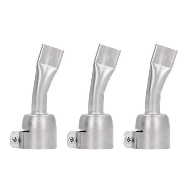 3 Pcs Flat Welding Nozzle 20mm Wide Mouth Stainless Steel PP PVC Welding Tip for Hot Air Gun