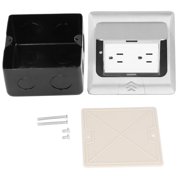 Concealed Recessed Socket Aluminum Alloy PC Desktop Outlet for Residences
