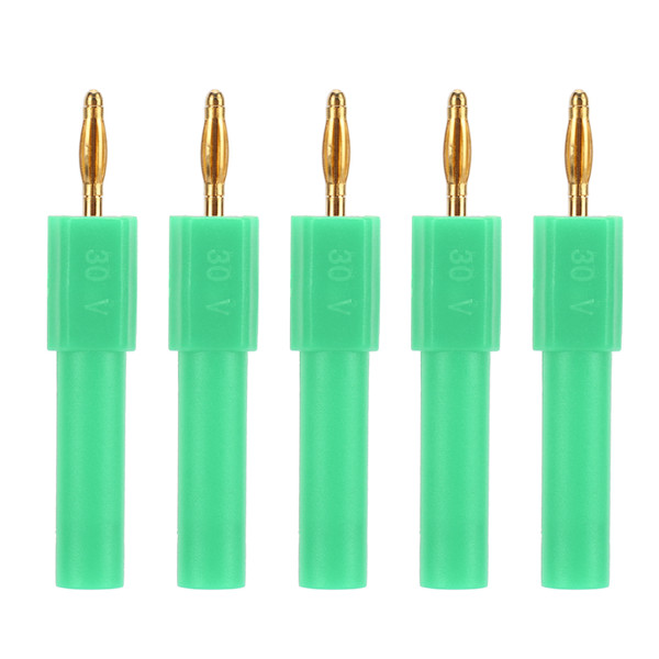 5Pcs Convert Banana Plug Strong Connectivity Good Conductivity 2mm to 4mm Conversion Banana PlugGreen