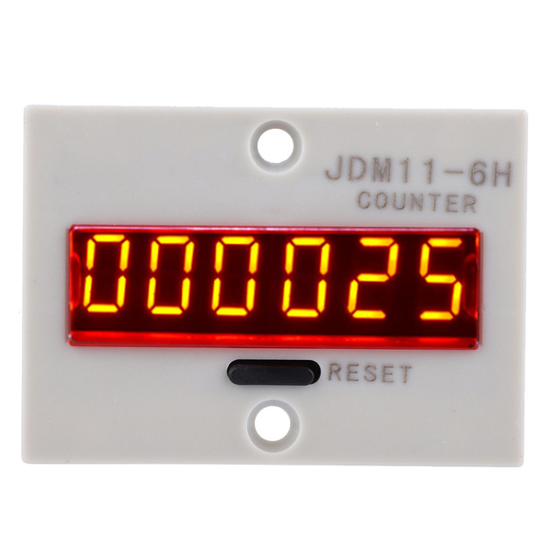 JDM11-6H No Voltage Counter 6 Digits Electronic LED Digital Display Counter RelayAC/DC24V