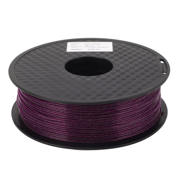 3D Printer PLA Filament Transparent Glossy Appearance Smoothly Printing Anti Bending 1.75mm Printer Filament Purple