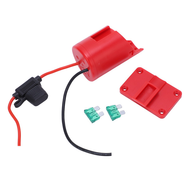 Battery Adapter ABS Shell 12V Lithium Battery Converter Replacement with 30A Fuse for M12