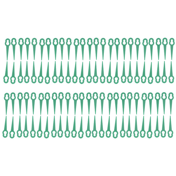 100pcs Replacement Lawn Mower Cutting Blade Portable Grass Trimmer Blades (Green)