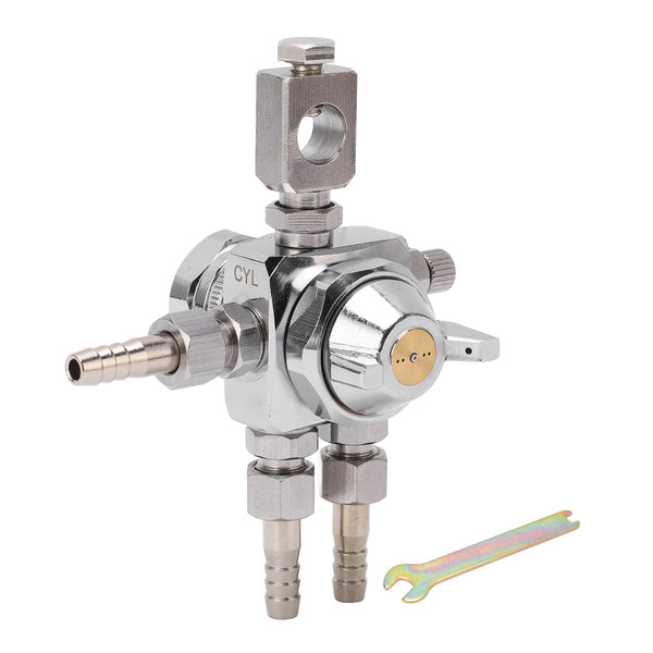 Automatic Spray Gun Stainless Steel Nozzle Zinc Alloy Electroplated Body Small Silver Oil Paint Sprayer for Industry 1.3mm/0.05in