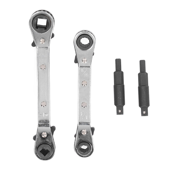 HVAC Service Wrench 3/8 to 1/4in 5/16 to 1/4in Stainless Steel High Hardness Refrigeration Ratcheting Wrench