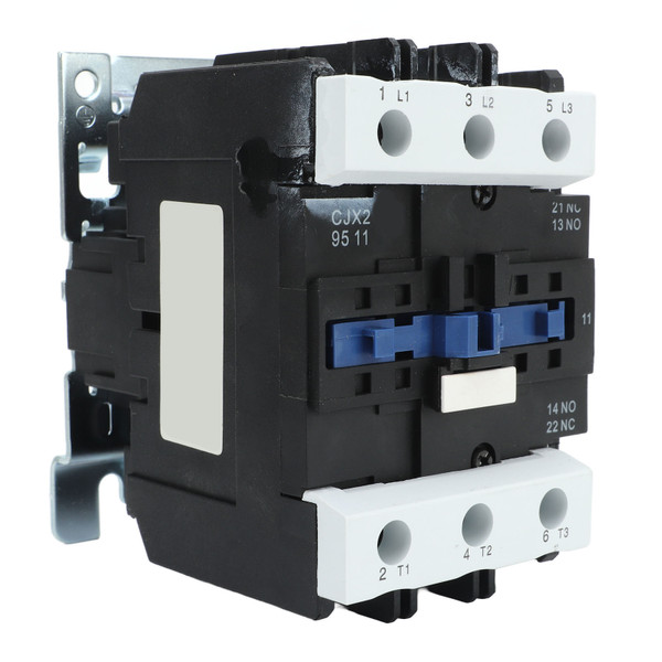 95A AC Contactor Silver Contact 690V Insulation Voltage High Sensitivity 3 Phase Low Voltage Contactor Coil Voltage AC220V