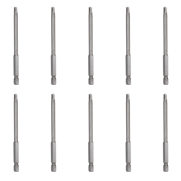 10Pcs 4mm Magnetic Screwdriver Bits Alloy Steel 1/4 Inch Hex Shank Bits Accessory
