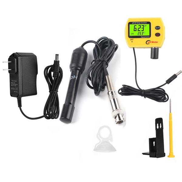 2-In-1 Portable High Precision Temperature PH Tester Meter Water Quality Analyzer Monitor110V US Plug