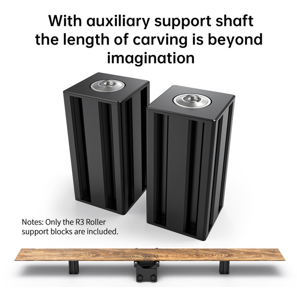 ATOMSTACK R3 Rotary Roller Support Block Extension Shelf Towel Full Metal Structure for Large Object Wooden Boards Skateboards Long Billboards