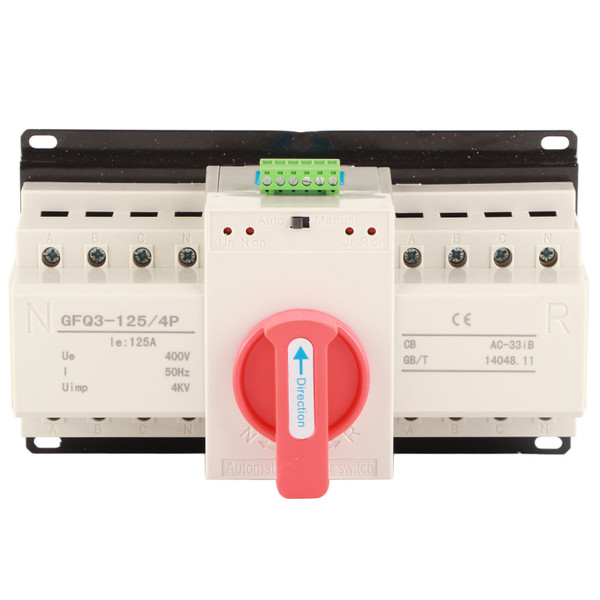 Dual Power Automatic Transfer Switch 4P 125A CB Level Mini Generator Changeover Switch with Indicator AC400V