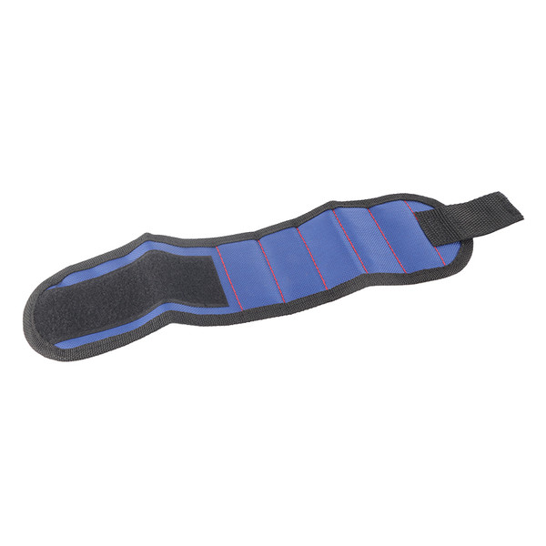 Magnetic Wrist Strap for Screws Tools Strong Iron Absorbing Portable Adjustable 5 Magnet Blue