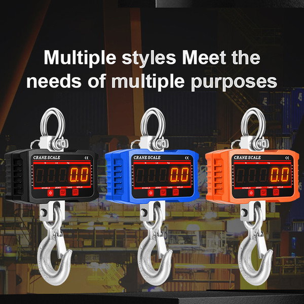 Digital LCD Display Crance Scale High Load Portable Industrial Electronic Heavy Duty Weight Hook Crane with 3 Units Conversion Function