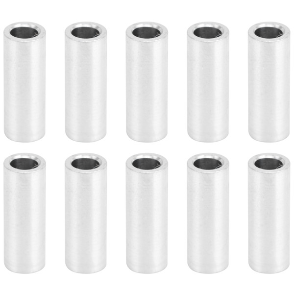 10Pcs Round Spacer Aluminum Alloy Unthreaded Standoff Support Fittings 6mm Outer DiameterLong 16.5mm