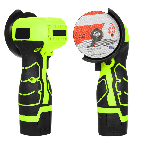 Cordless Angle Grinder 7000RPM Electric Grinding Tool Mini Grinder with 1Pcs 16.8V 2000mAh Battery and Cutting Blade for Cutting Polished Brick Wood Stone Steel