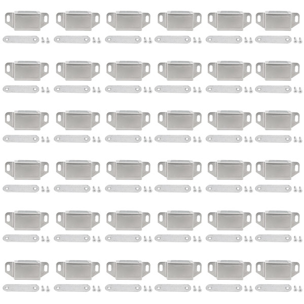 36Pcs Stainless Steel Magnetic Door Catch Magnet Cabinet Latches Closer with Screw