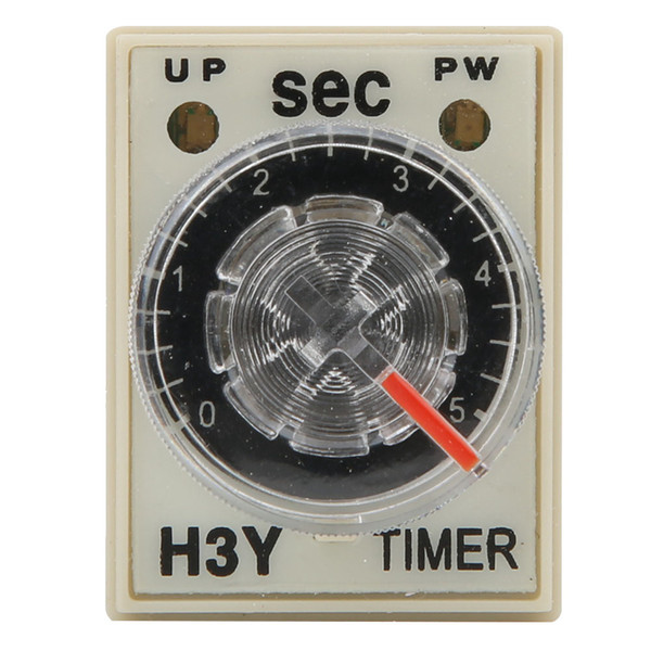 H3Y-2 Delay Timer 8P Timer Relay 0~5 Second Dial Type Timing 5A for Multiple Purpose (24VDC )