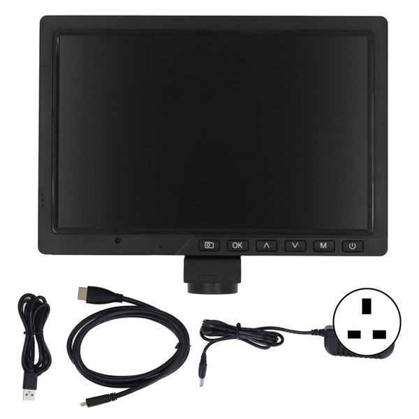 Borescope Inspection Camera Industrial Endoscope Flexible Snake 10.1in Integrated HD Microscope UK Plug 100‑240V