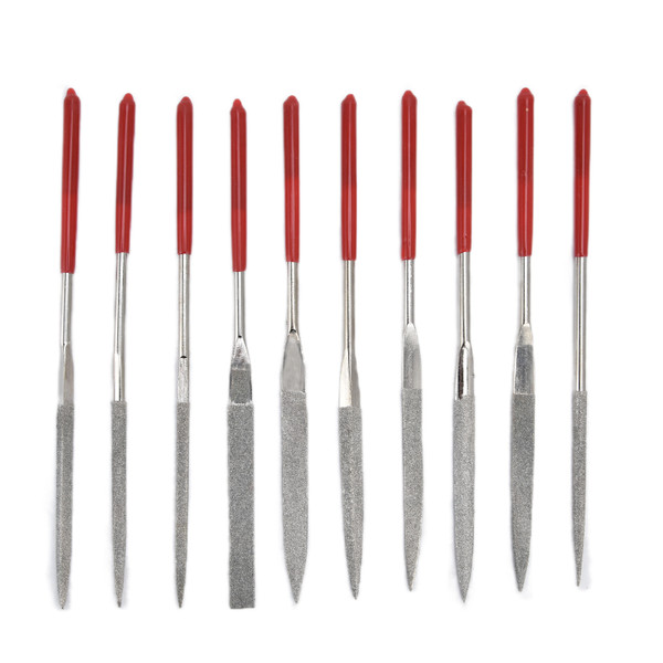 10Pcs Needle File Set Hardened Sturdy Durable Comfortable Handle Convenient Jewelry Files5x180mm