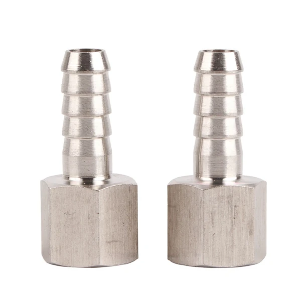 2PCS 3/8in BSPP Female Thread Connector Barb Joint Pneumatic Quick Coupling Connector(3/8in‑10mm )
