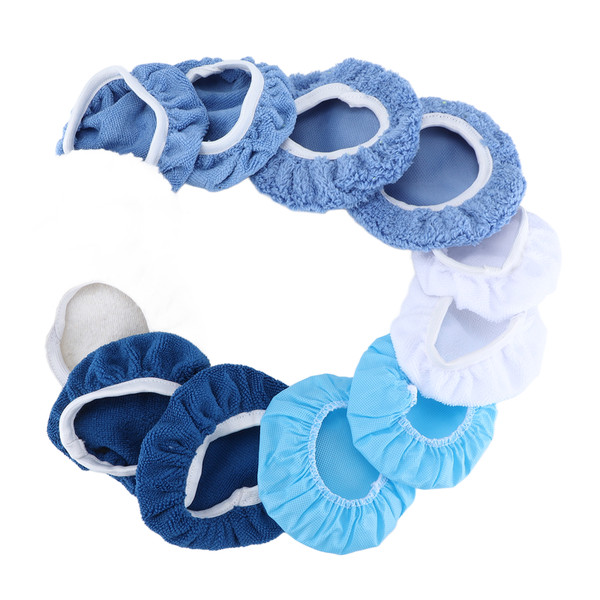 28Pcs Buffer Bonnets 4 Materials Polishing Waxers Pads Bonnet for Car Furniture Waxing