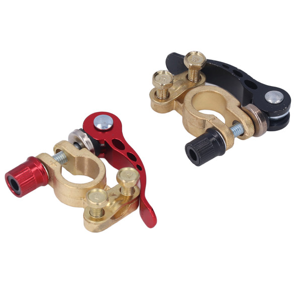 2PCS Car Battery Terminal Connector Quick Disconnect and Release Positive Negative Clamps