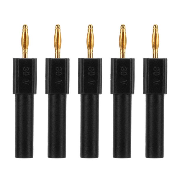 5Pcs Convert Banana Plug Strong Connectivity Good Conductivity 2mm to 4mm Conversion Banana PlugBlack