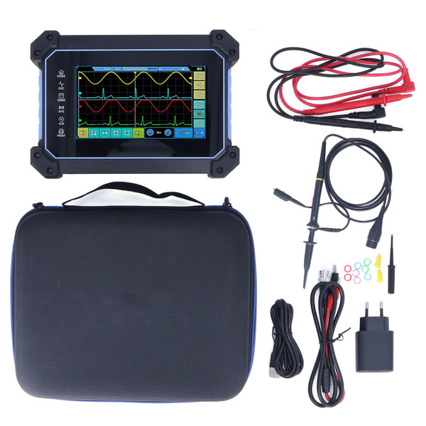 2 Channel Touch Screen Oscilloscope 110MHz Bandwidth Multifunctional Measuring Instrument AC100‑240V EU Plug